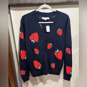 Loft Strawberry Sweater